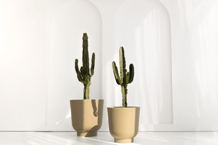 Dekoracyjne donice ogrodowe Monumo Stevio beżowe